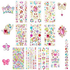Diamond Stickers Kids Craft Gem 10 Pieces Gemstone multicolor