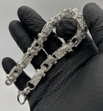 Silberfarbene Kette Armband Lego Glieder klar...