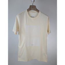 Maison Margiela Blank Cotton Canvas T-Shirt in Cream / Off-White BNWOT 44