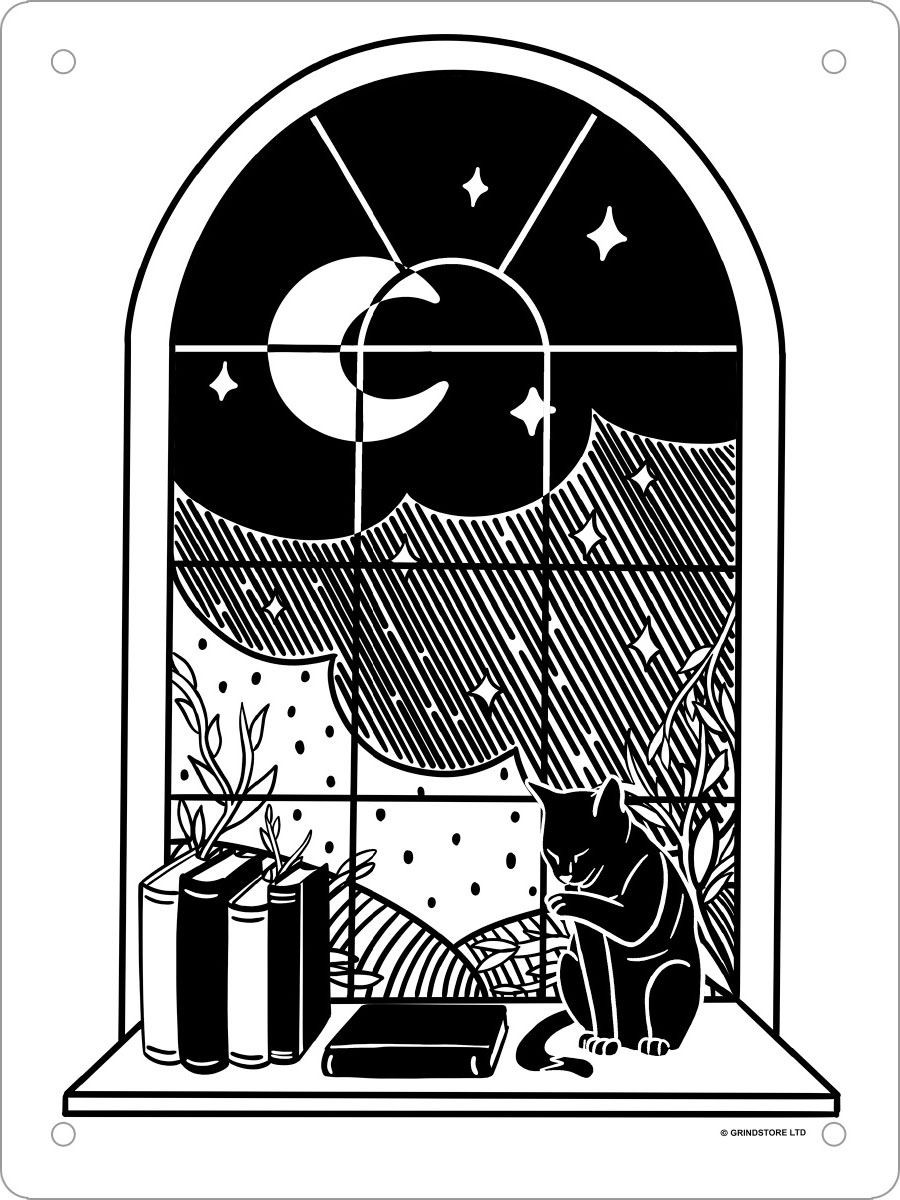 Moon Familiar Mini Tin Sign