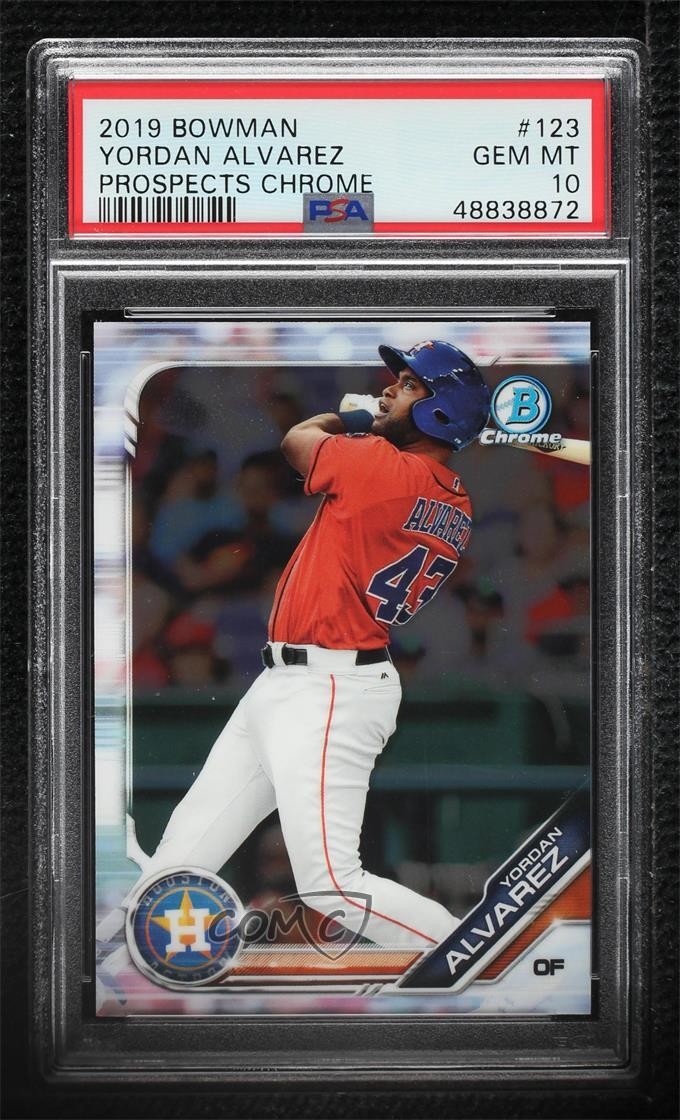 2019 Bowman Chrome Prospects Yordan Alvarez #BCP-123 PSA 10 GEM MT 3do