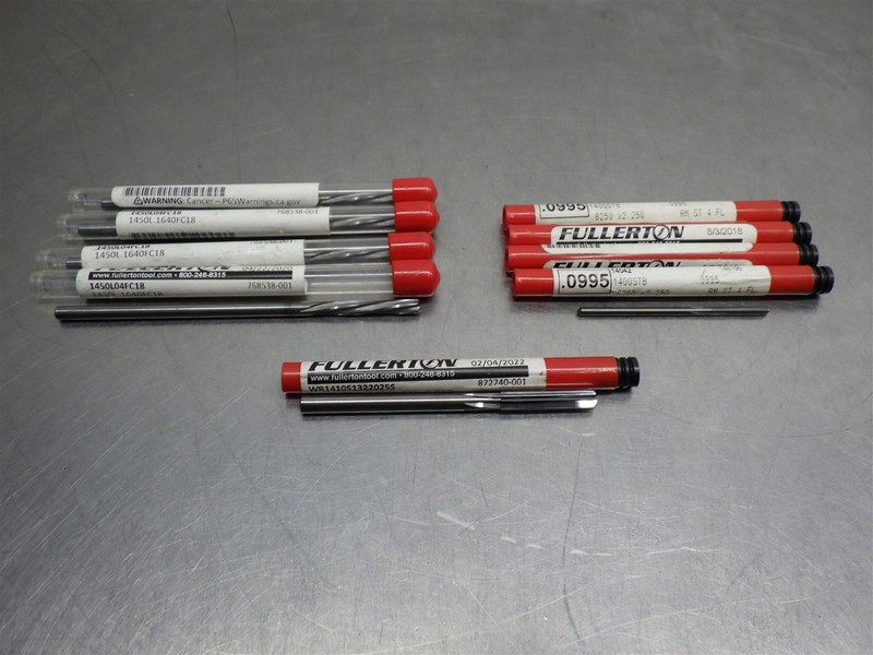 Lot of 9 NEW! Fullerton Carbide Reamers (3)Various Styles/Sizes (As Shown)
