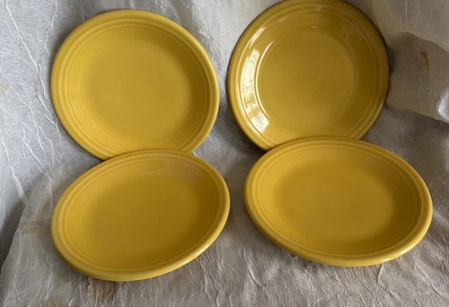 FIESTAWARE Sunflower Salad Dessert Plate Lot of 4 Yellow Fiesta 7 1/4" NEW