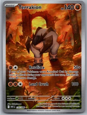 Pokémon TCG White Flare Terrakion 135/086 Illustration Rare