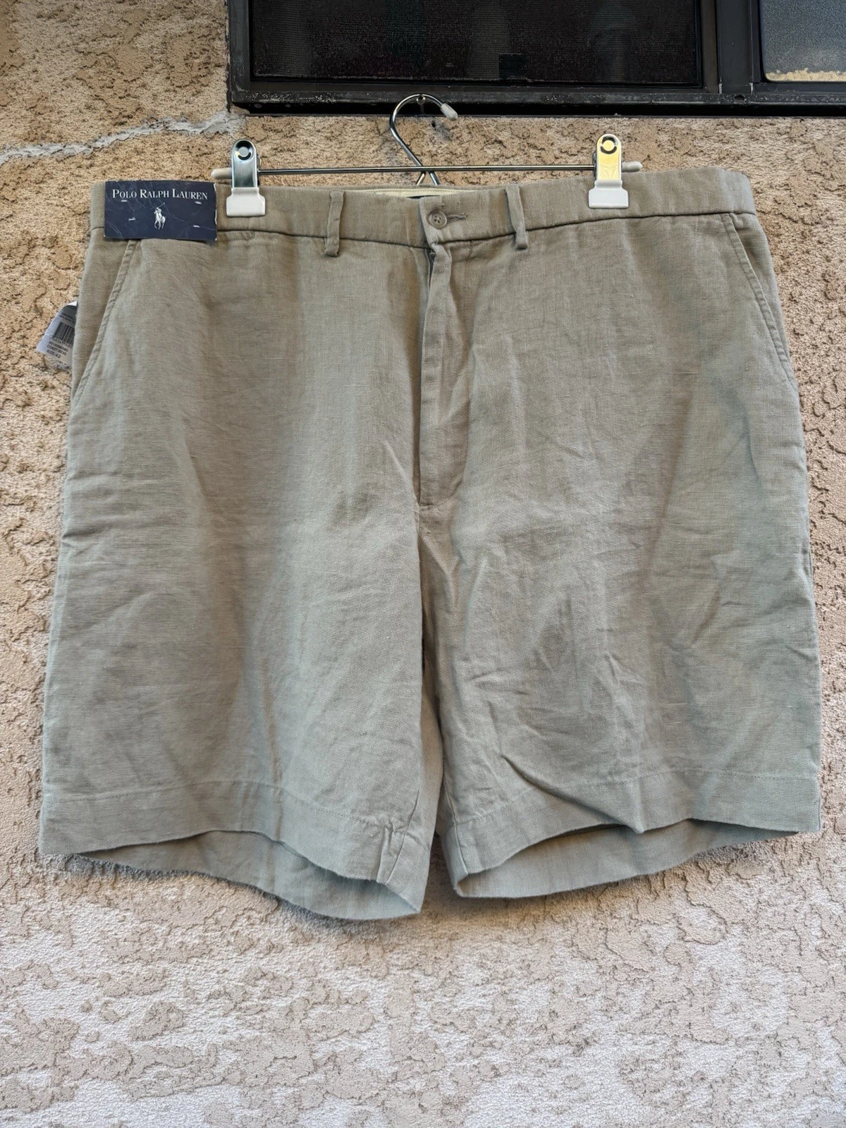 Polo Ralph Lauren Men's Size 42 Linen Shorts Beige