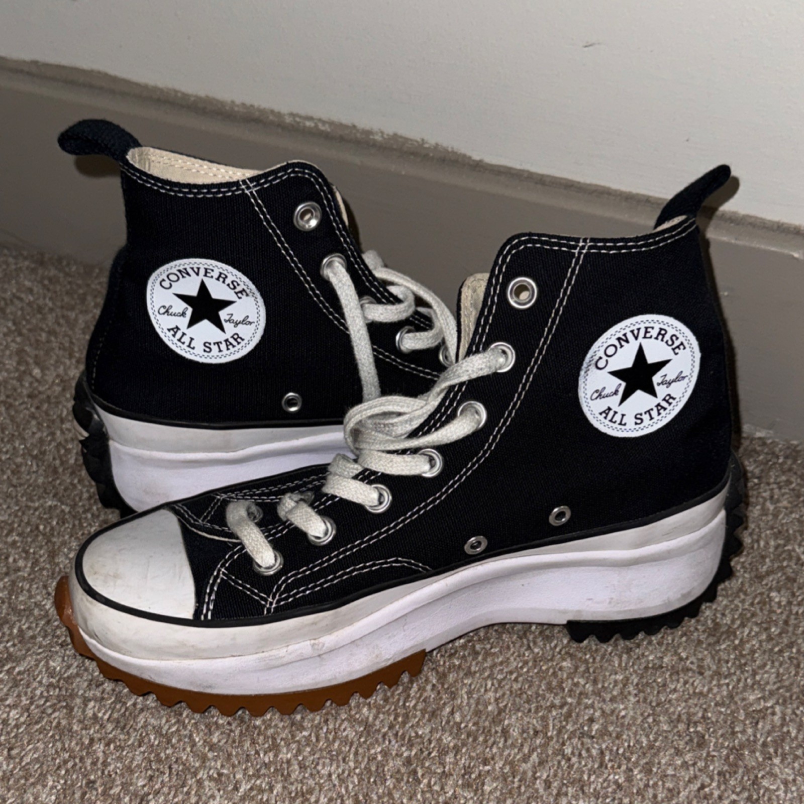 Converse Chuck Taylor All Star Platform Black White Canvas S