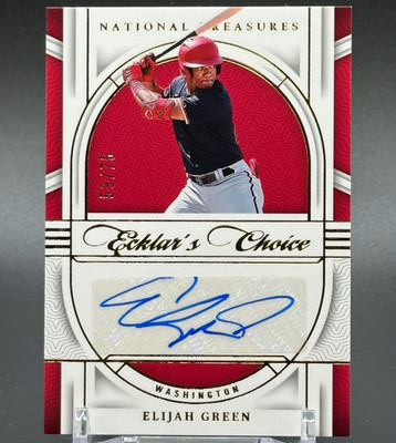 2024 Panini National Treasures ELIJAH GREEN  #'d /75 Auto Ecklar's Choice Gold