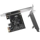 1PCS PCI-E to 2-Port SATA3.0 Expansion Controller Card Adapter 6Gbps For PC