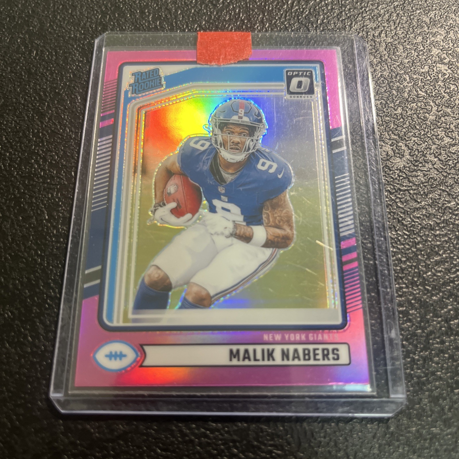 2024 Panini Donruss - Rated Rookie Malik Nabers Optic Preview Pink Prizm (RC)