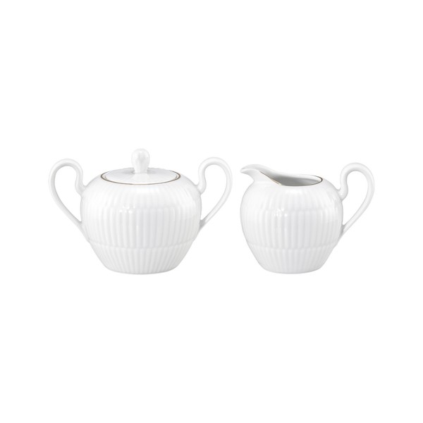 Seltmann Weiden Amina Milch- & Zucker-Set 2-Teilig (Klein) Weiß Mit Goldrand-image