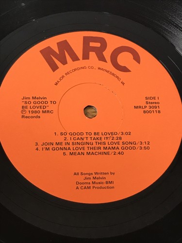 Jim Melvin "So Good To Be Loved" Vinyl Record - Foto 4 di 15