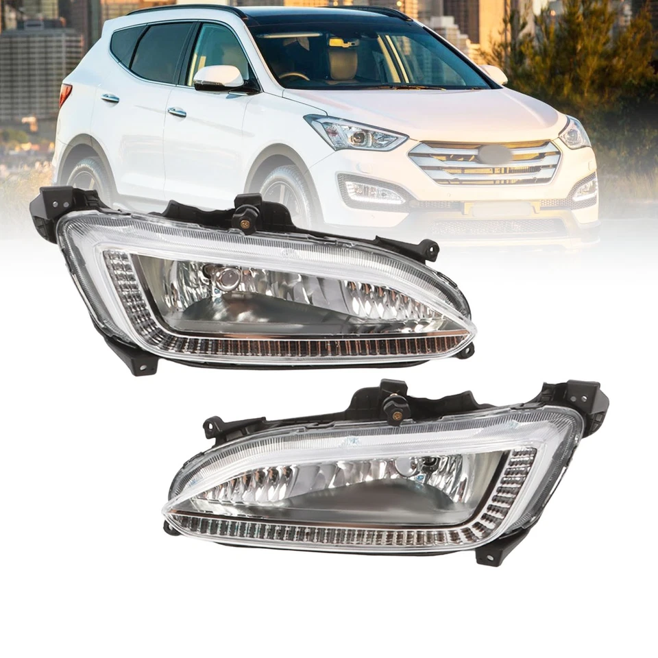 For 2013-14-2015 Hyundai Santa Fe Front Sport Fog Lights Fog Lamp LH RH Side NEW Foto 2 de 4