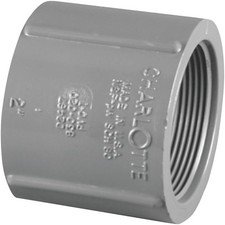 Charlotte Pipe 2 In. FIP x FIP PVC Coupling PVC 08102 2000HA Charlotte Pipe PVC