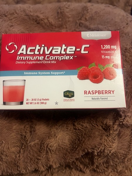 Melaleuca Activate-C Complejo Inmune Frambuesa Bebida Mezcla 20 Paquetes Vitamina C 