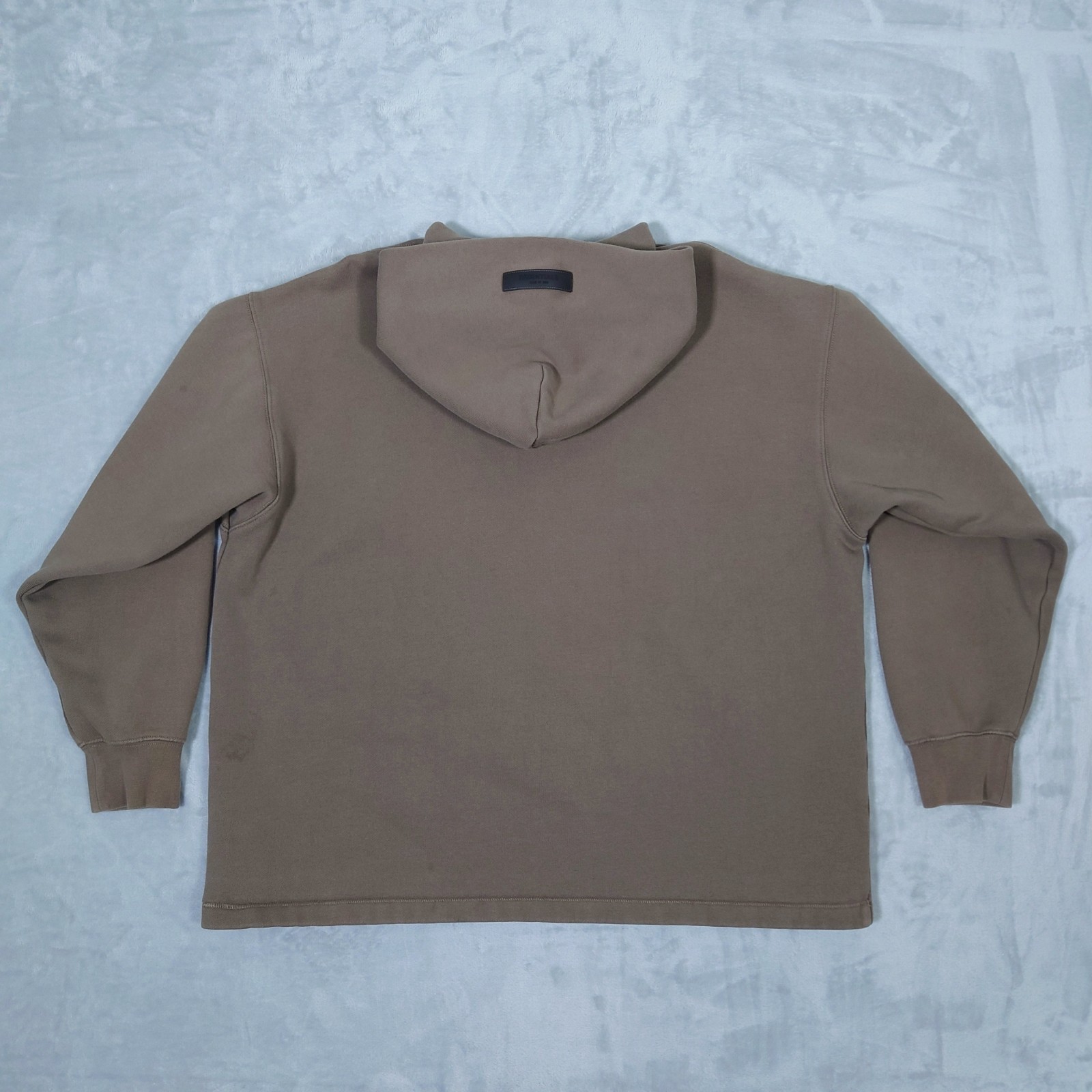 Fear of God Essentials Hoodie Unisex XS Brown Oversized Flat Hem thumbnail 13