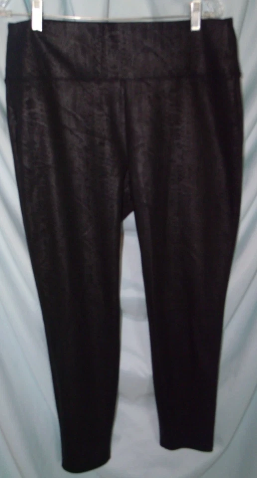 Apt. 9 Black Reptile Print High Rise Knit Skinny Leggings Size L - Image 2 of 4