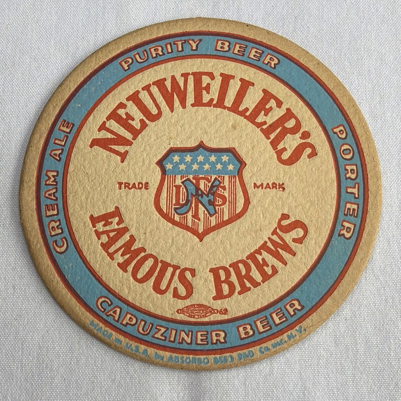 Louis Neuweiler’s Sons, Neuweiler’s Famous Brews, Allentown PA, 4.25”