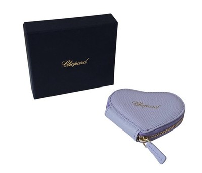 Chopard herzförmige Leder Geldbörse Portemonnaie Happy Hearts Kollektion Lila Fl