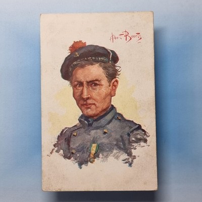 WW1 Französische Patriotische Postkarte um 1916 Marine Matrose Albert Beerts Künstler signiert