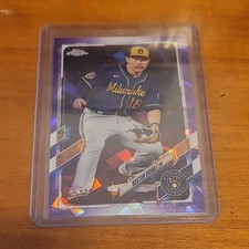Topps 2019 Chrome Keston Hiura #521 Brewers Purple Parallel /10