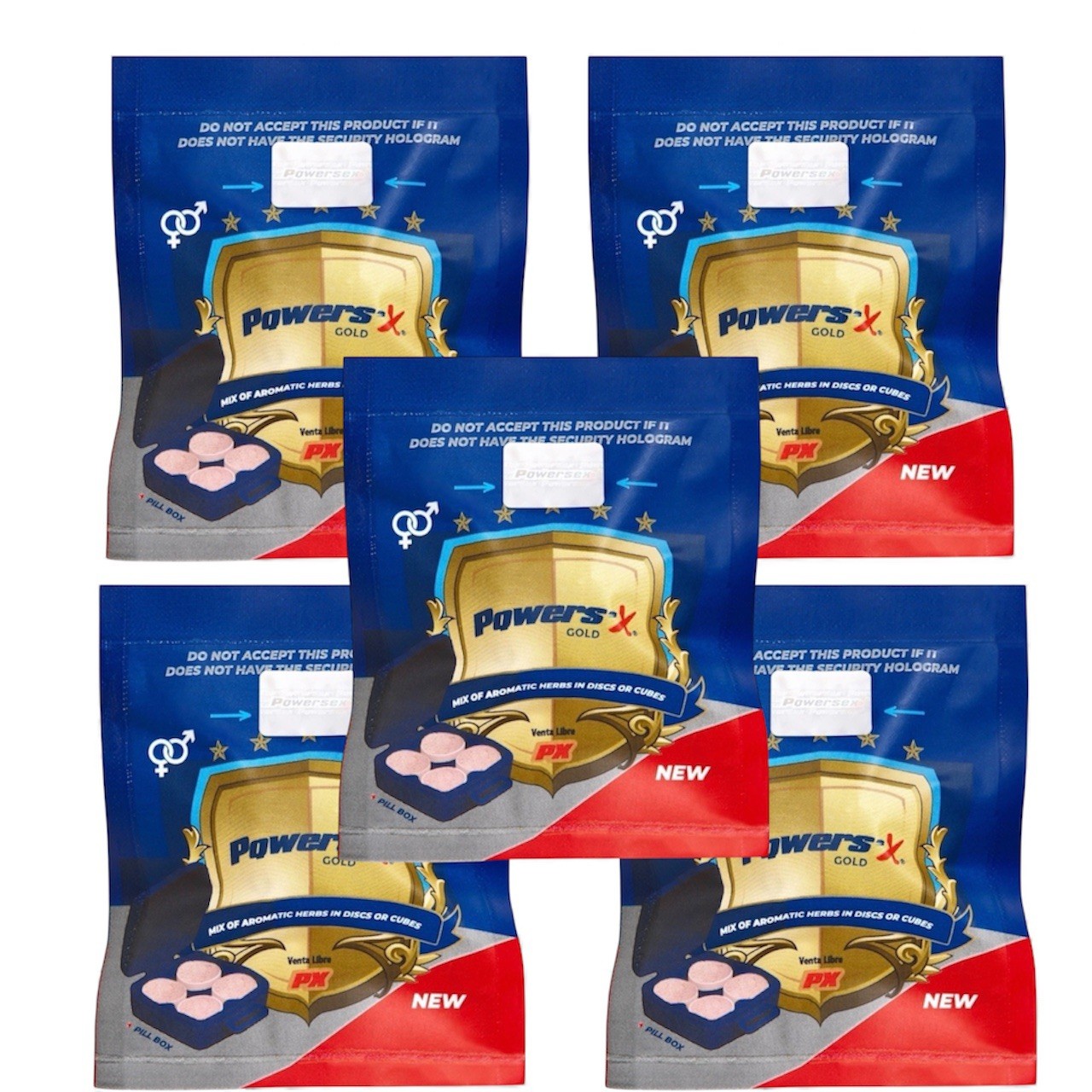 ✅ 5 Powers'x Men's Vitality Support Natural Supplement 5  Pack (20 Tabs) 🔥