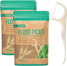 Twin-Line Dental Floss Sticks, 200 Picks Floss Picks, Dental Floss Toothpick, To