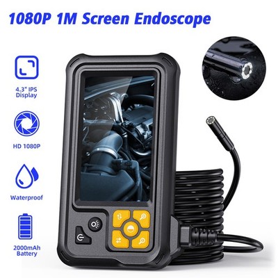 KERUI 8LED IP67 Borescope Camera 1M Flexible Cable 1080P HD 4.3 Inch Display