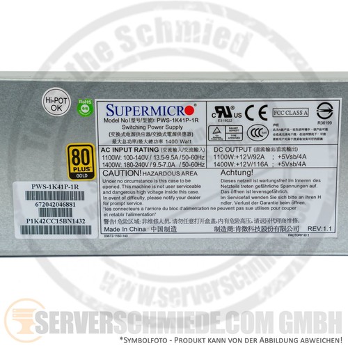 Bloc d'alimentation bloc d'alimentation Supermicro 1400 W PWS-1K41P-1R - Photo 3/3
