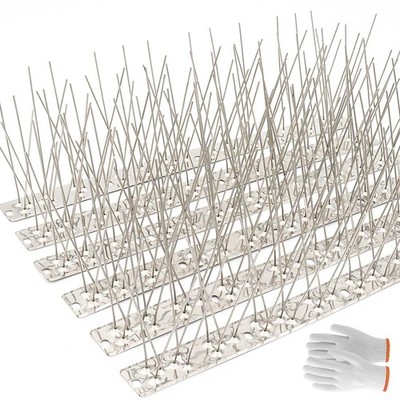 304 Stainless Steel Bird Spikes 50Ft 46pcs Pigeon Anti Bird Repellent Spikes