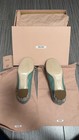 NIB Miu Miu Vernice Robins Egg Tiffany Blue Mary Jane Crystal Heel Shoes size 37 — photo 3