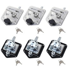 6 Pcs Stainless Steel Car Trailer Door Latch Rv Tool Box Lock Chrome
