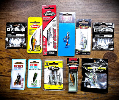 Bait Finesse System BFS 12-Piece Quality Lures--Rapala, Berkley, Rebel & More!