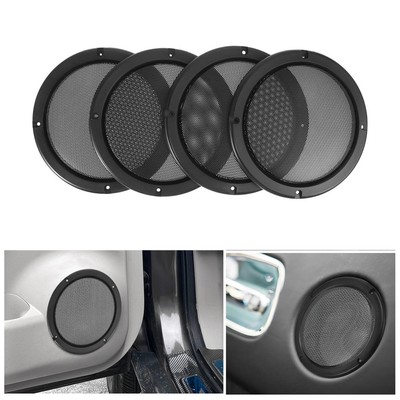 6.5in Car Door Mesh Speaker Subwoofer Grill Cover Audio Net Circle Protector