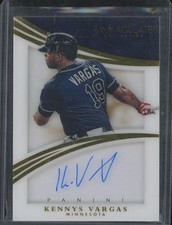 2015 Panini Immaculate Shadowbox Signatures #32 Kennys Vargas Twins Auto /49