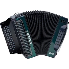 Hohner Corona C-II FBbEb Accordion Green to Gold
