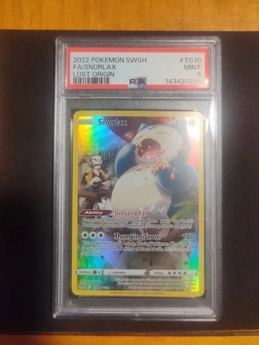 Pokémon TCG Snorlax #TG10/TG30 Swsh11: Lost Origin PSA 9 Mint