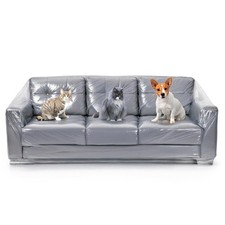 Besti Plastic Couch Cover for Pets - Clear 96 x 42 x 40 inches,
