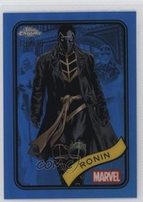 2025 Topps Chrome Marvel Comics Blue Refractor 128/299 Ronin #4 0jr6