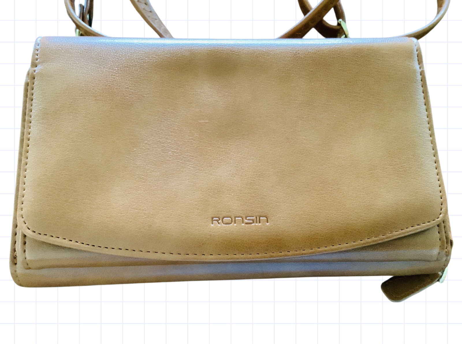 RONSIN Wristlet Orhanizer Wallet Crossbody Bag Vegan Leather RFID Blocking