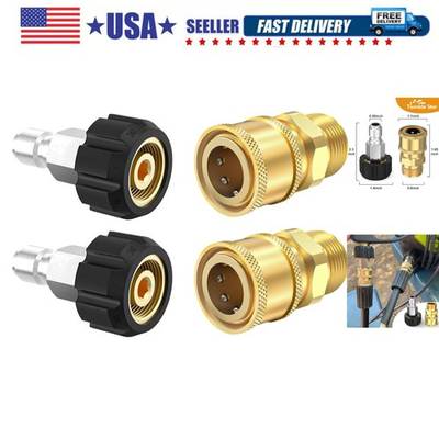 #ad Pressure Washer Quick Connect Fittings Quick Connect Kit M22 14mm to 3 8 Inc... $31.90