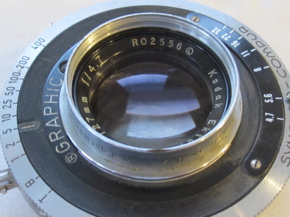 Kodak Ektar 127mm f4.7 Camera Lens Graphic Synchro Compur Shutter - Image 3 of 4