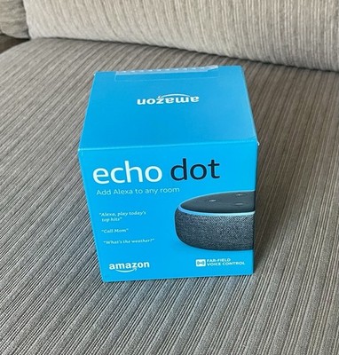 Amazon Echo Dot 3rd Gen WiFi Bluetooth Smart Speaker Charcoal New Factory Sealed