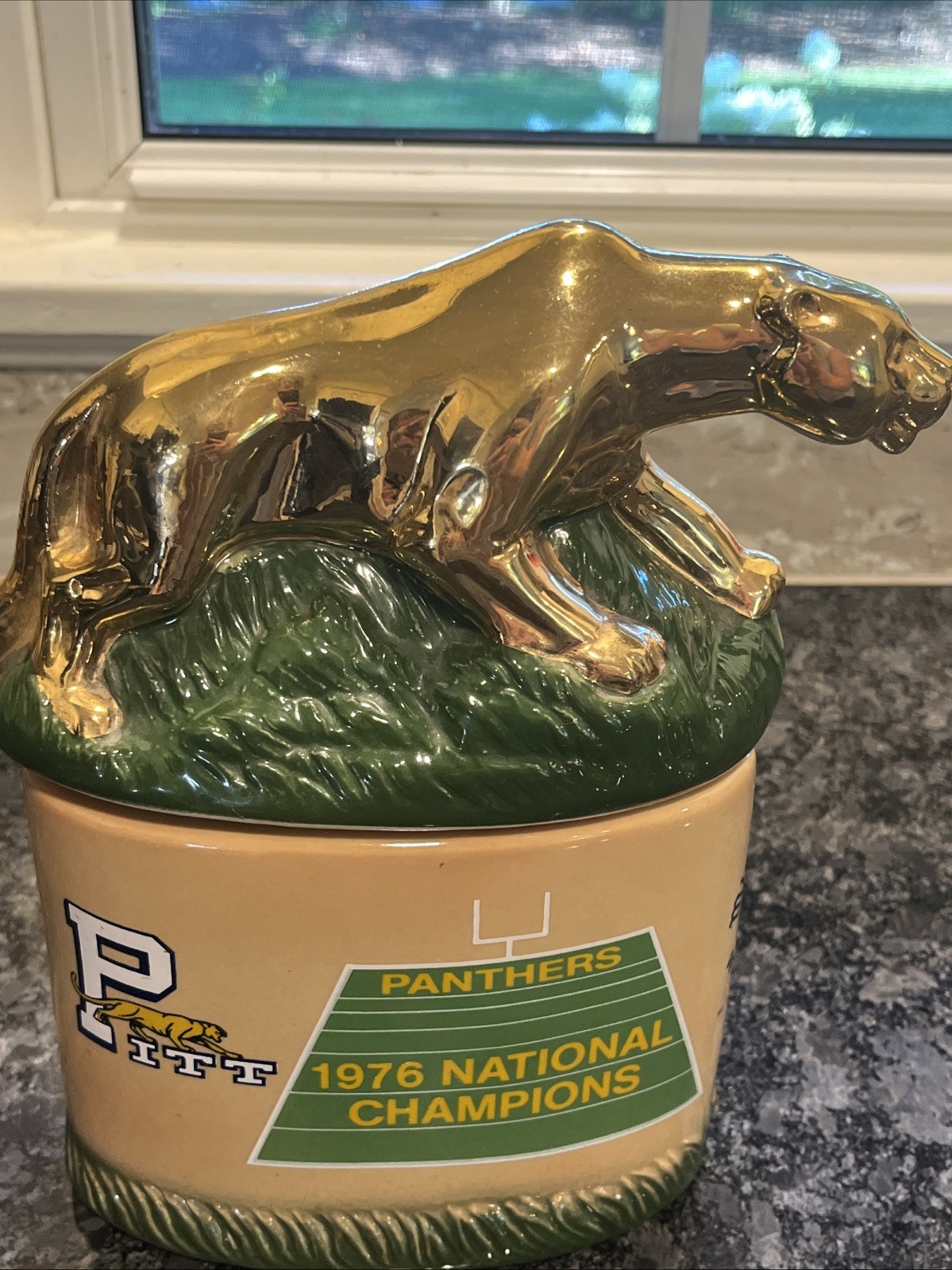 RARE VINTAGE MICHTER'S PITT PANTHERS 1976 UNDEFEATED NATIONAL CHAMPIONS DECANTER