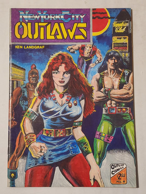 New York City Outlaws #4 1986 Outlaw Comics Ken Landgraf Independent Indie Comic
