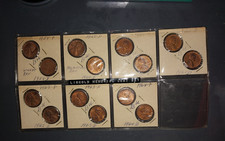 Lincoln Memorial Cent Set 1958-1964 Including 1958 P &D Wheat Penny All BU conny