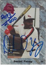 DMITRI YOUNG CARDINALS REDS TIGERS MLB 1991 CLASSIC CERT AUTO AUTOGRAPH CARD