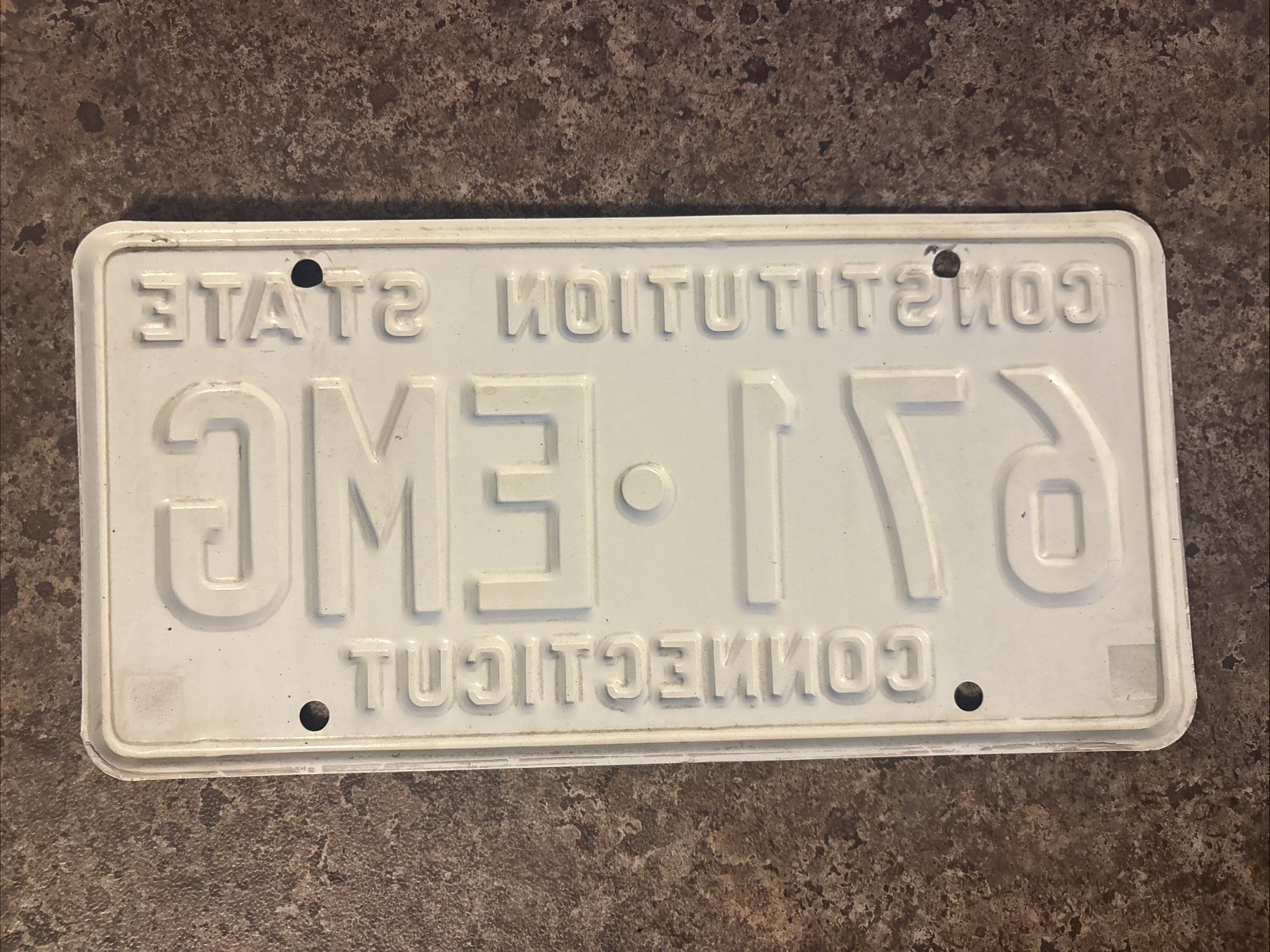1990 Connecticut License Plate Replacement # 671-EMG