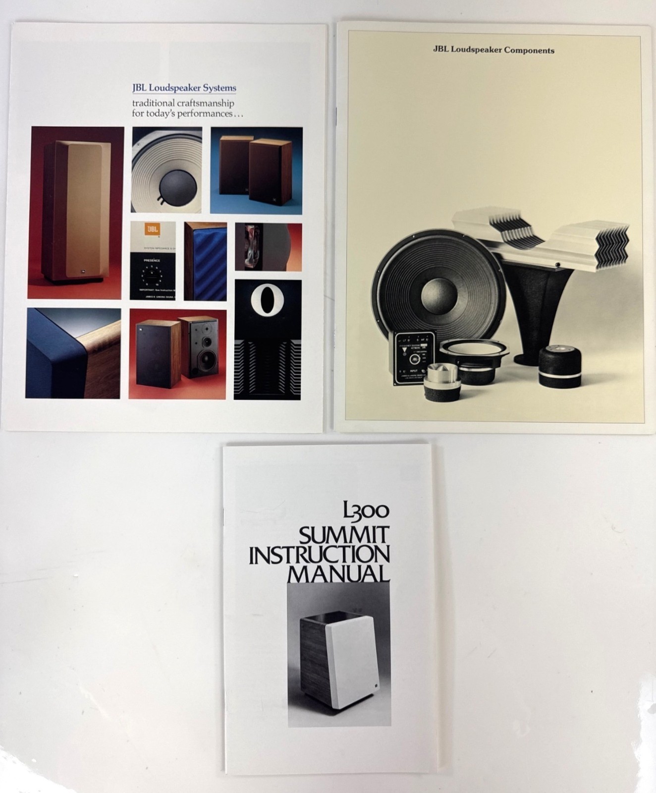 1975 JBL L300 Summit Instruction Manual Loudspeaker Components & Product Catalog