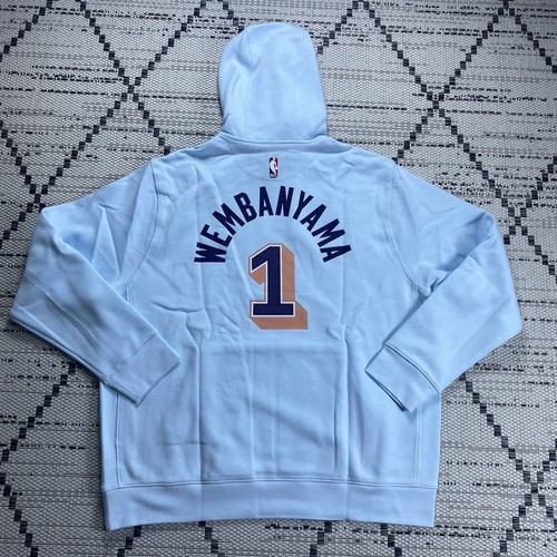 Nike Men’s Hoodie San Antonio Spurs Victor Wembanyama #1 NWT Light Blue XL - Picture 4 of 8