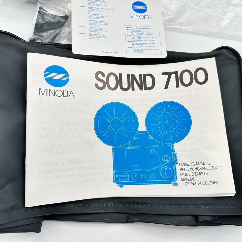 Projetor de Filme Minolta Sound 7100 Super 8mm com Microfone, Manual, Caixa e Acessórios – - Imagem 3 de 4